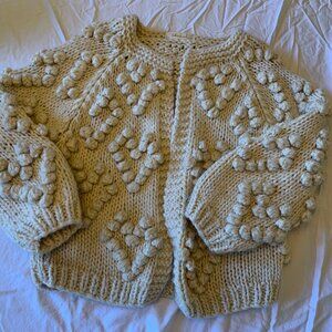 Oversized Pom-pom cardigan